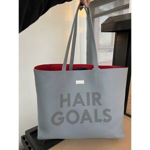 Aloxxi Hair Goals Tote Bag Y2K Light Blue Weekend Travel Carry All Beach